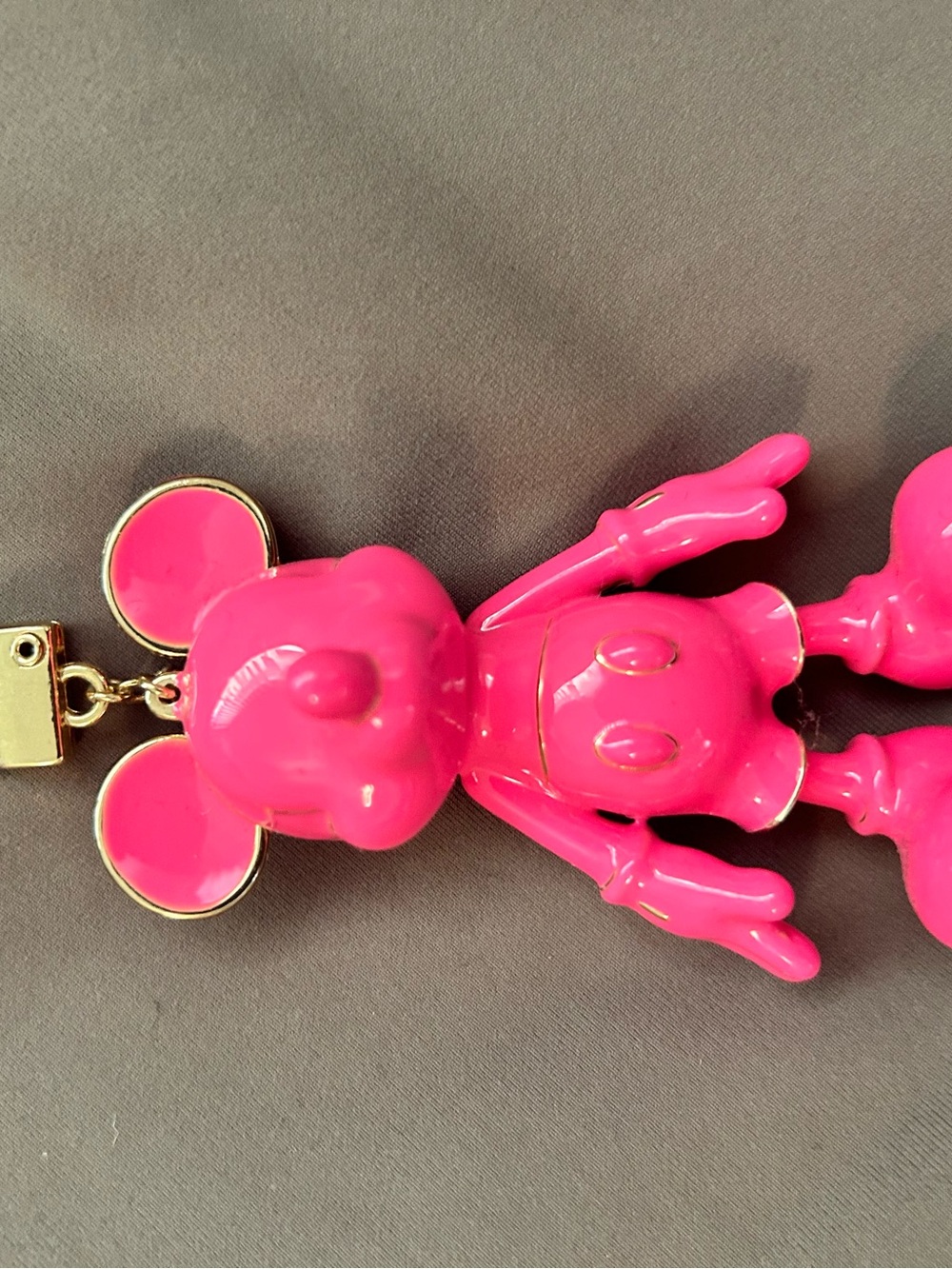 BaubleBar Hot Pink Mickey Keychain Card Holder